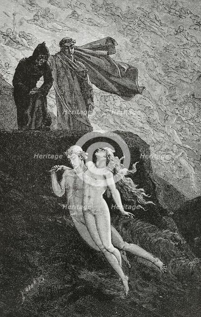 The Divine Comedy (1307-1321): Inferno (Hell), 1888.  Creator: Jean Edouard Dargent.