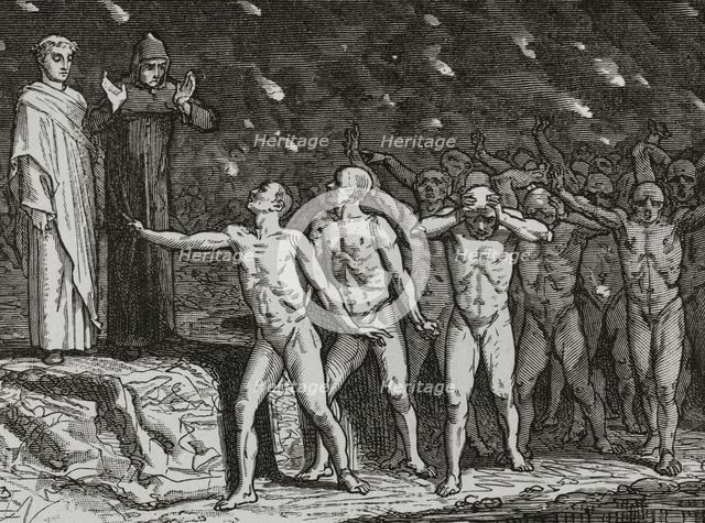 The Divine Comedy (1307-1321): Inferno (Hell), 1888.  Creator: Jean Edouard Dargent.