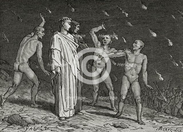 The Divine Comedy (1307-1321): Inferno (Hell), 1888.  Creators: Jean Edouard Dargent, Edouard Berveiller.