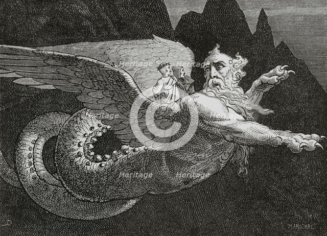 The Divine Comedy (1307-1321): Inferno (Hell), 1888.  Creators: Jean Edouard Dargent, Marichal.