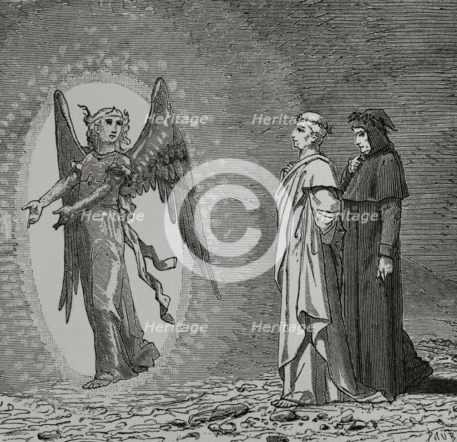 The Divine Comedy, (1307-1321): Purgatory, 1888.  Creator: Jean Edouard Dargent.