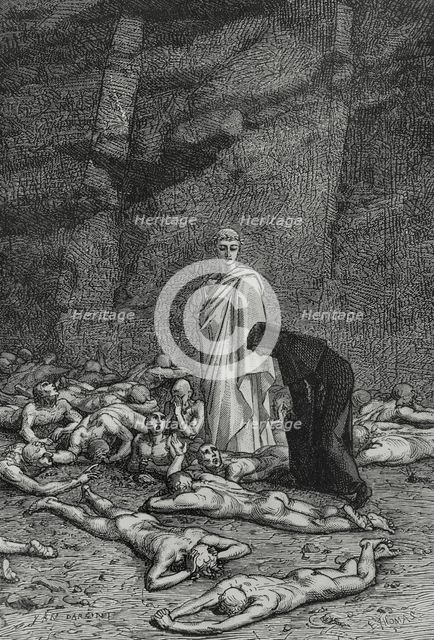 The Divine Comedy, (1307-1321): Purgatory, 1888.  Creator: Jean Edouard Dargent.