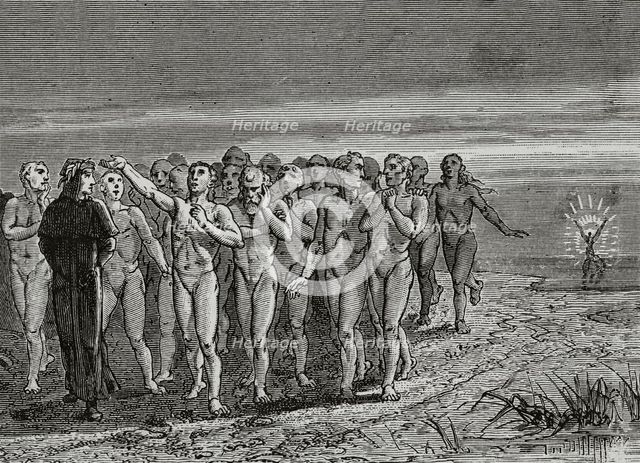 The Divine Comedy, (1307-1321): Purgatory, 1888.  Creator: Jean Edouard Dargent.