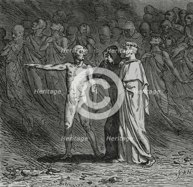 The Divine Comedy, (1307-1321): Purgatory, 1888.  Creators: Jean Edouard Dargent, Edouard Berveiller.