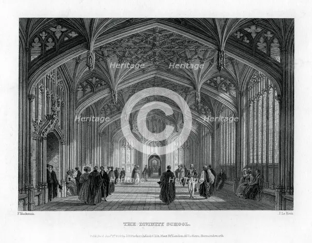The Divinity School, Oxford, 1837.Artist: John Le Keux