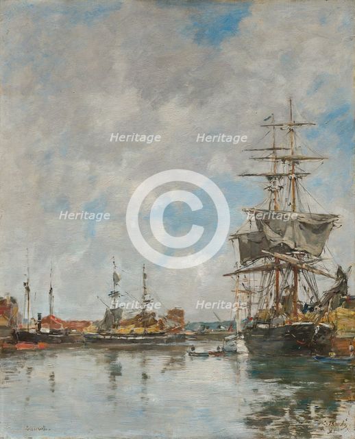 The Dock of Deauville, 1891. Creator: Eugène Boudin (French, 1824-1898).