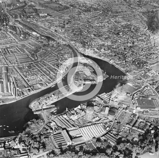 The Dock, New Cut and the town, Ipswich, Suffolk, 1950. Artist: Aerofilms.