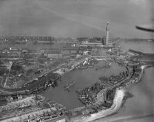 The Dock Tower, Royal and No 1 Fish Docks, Grimsby, North East Lincolnshire, 1925. Artist: Aerofilms