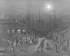 The Docks - Night Scene London, 1872. Artist: Gustave Doré