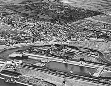 The docks and town, Maryport, Cumbria, 1930. Artist: Aerofilms