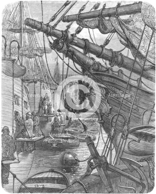 'The Docks - The Concordia', 1872.  Creator: Gustave Doré.