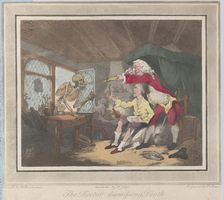 The Doctor Dismissing Death, 1785., 1785. Creators: Peter Simon, Francis Jukes