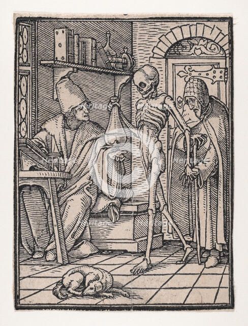 The Doctor (or Physician), from The Dance of Death, ca. 1526, published 1538. Creator: Hans Lützelburger.