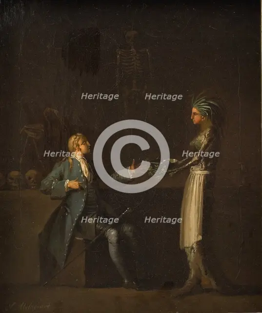 The Doctor´s Wife Reveals her Husband´s Intention of Anatomising Niels Klim, 1785-1787. Creator: Nicolai Abraham Abildgaard.