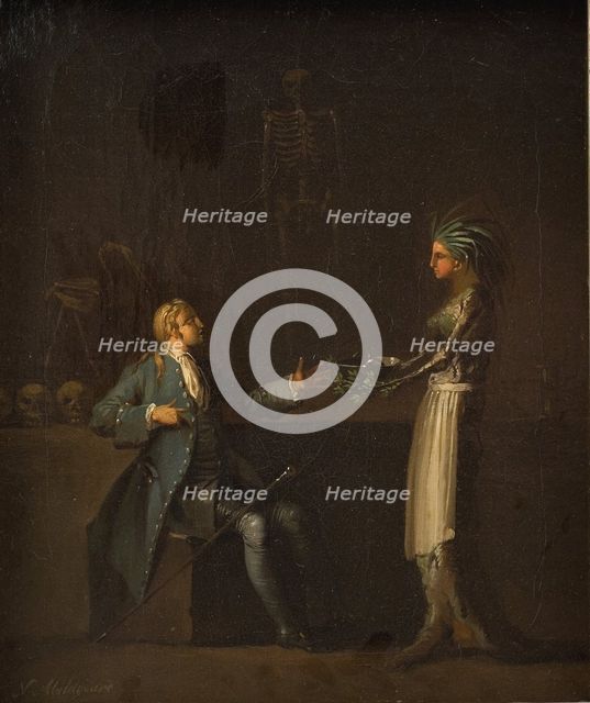 The Doctor´s Wife Reveals her Husband´s Intention of Anatomising Niels Klim, 1785-1787. Creator: Nicolai Abraham Abildgaard.