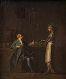 The Doctor´s Wife Reveals her Husband´s Intention of Anatomising Niels Klim, 1785-1787. Creator: Nicolai Abraham Abildgaard