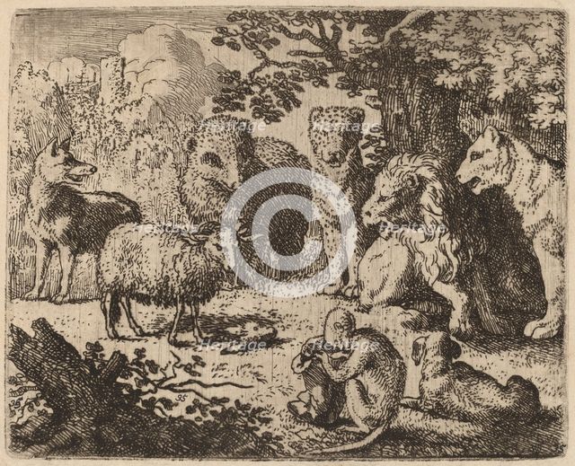 The Document is Opened, Revealing the Murdered Rabbit's Head, probably c. 1645/1656. Creator: Allart van Everdingen.