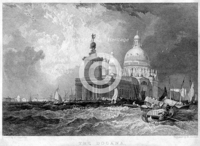 The Dogana, Venice, Italy, 19th century.Artist: E Goodall