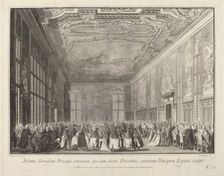 The Doge Entertains Foreign Ambassadors at a Banquet, 1763/1766. Creator: Giovanni Battista Brostoloni