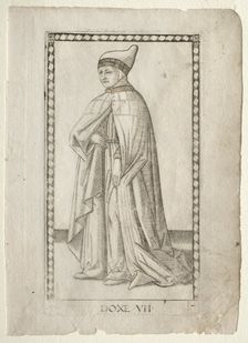 The Doge (from the Tarocchi, series E: Conditions of Man, #7) , before 1467. Creator: Master of the E-Series Tarocchi (Italian, 15th century)
