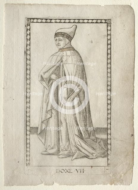 The Doge (from the Tarocchi, series E: Conditions of Man, #7) , before 1467. Creator: Master of the E-Series Tarocchi (Italian, 15th century).