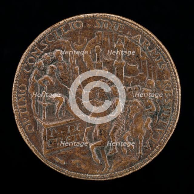 The Doge of Genoa [reverse], c. 1488. Creator: Cristoforo Foppa.