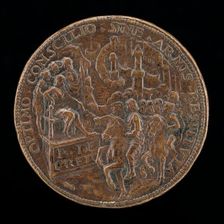 The Doge of Genoa [reverse], c. 1488. Creator: Cristoforo Foppa