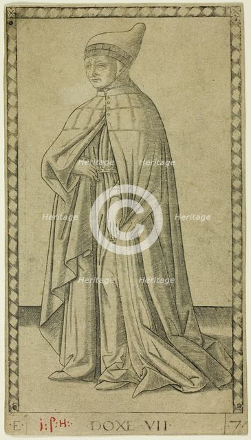 The Doge, plate seven from The Ranks and Conditions of Men, c.1465. Creator: Unknown.