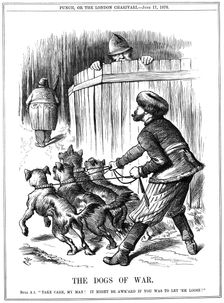 The Dogs of War 1876. Creator: Joseph Swain