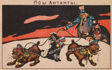 The dogs of the Entente: Denikin, Kolchak, Yudenich , 1919. Creator: Deni (Denisov), Viktor Nikolaevich (1893-1946)