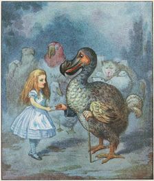 The Dodo solemnly presented the thimble.. , 1911. Creator: Tenniel, Sir John (1820-1914)