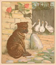 The dog that worried the cat... c1878. Creator: Randolph Caldecott