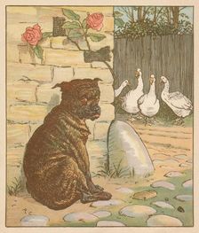 The dog that worried the cat... c1878. Creator: Randolph Caldecott