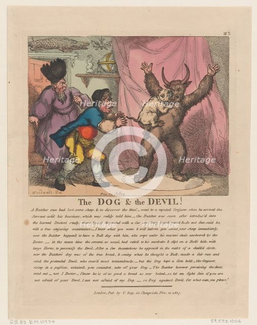 The Dog & The Devil, November 21, 1807., November 21, 1807. Creator: Thomas Rowlandson.