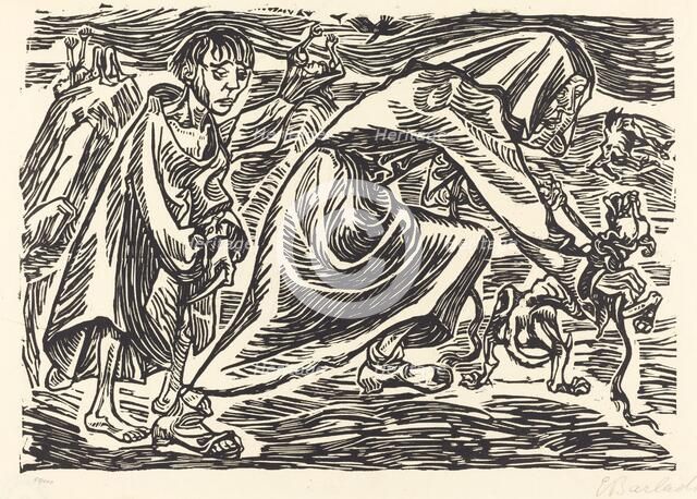 The Dog Catcher, 1919. Creator: Ernst Barlach.