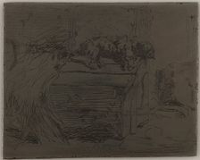 The Dog on the Kennel, 1858. Creator: James Abbott McNeill Whistler