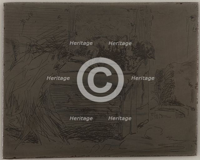 The Dog on the Kennel, 1858. Creator: James Abbott McNeill Whistler.