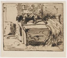 The Dog on the Kennel, 1858. Creator: James Abbott McNeill Whistler
