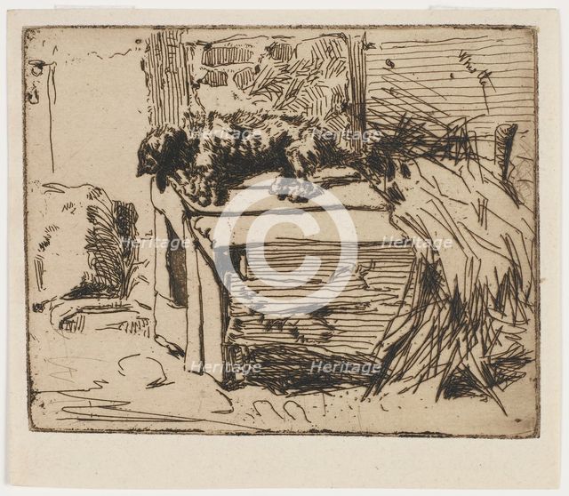 The Dog on the Kennel, 1858. Creator: James Abbott McNeill Whistler.