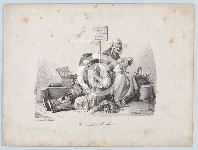 The Dog Shearer, 1822. Creator: Louis Leopold Boilly.