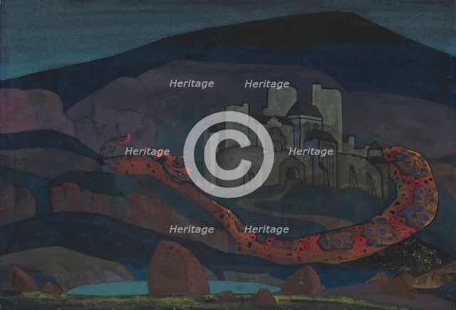 The Doomed City, 1914. Artist: Roerich, Nicholas (1874-1947)