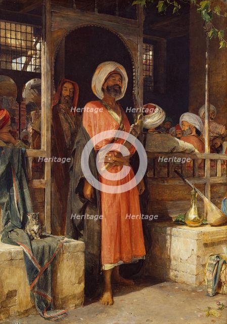 The Door of a Cafe in Cairo, 1865. Creator: John Frederick Lewis.