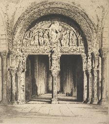 The doorway, Vézelay, France, 1915. Creator: Albany E Howarth