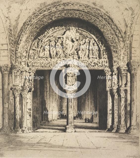 The doorway, Vézelay, France, 1915. Creator: Albany E Howarth.