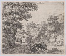 The Dome and the Waterfall, 17th century. Creator: Anthonie Waterloo