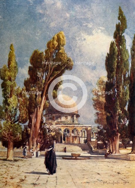 'The Dome of the Rock from the Mosque El Aksa', 1902. Creator: John Fulleylove.