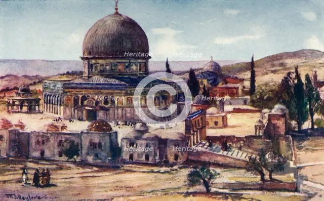 'The Dome of the Rock from Barracks Near the Tower of Antonia', 1902. Creator: John Fulleylove.
