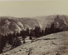 The Domes from Sentinel Dome, 1866. Creator: Carleton Emmons Watkins