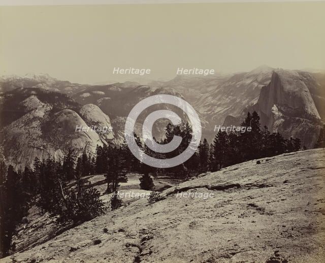 The Domes from Sentinel Dome, 1866. Creator: Carleton Emmons Watkins.