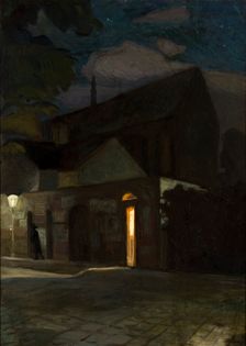 The Domincan Church in Krakow at Night, 1902. Creator: Henryk Szczyglinski